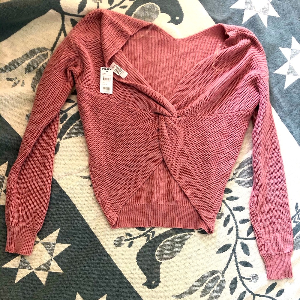 Ivy and main open back detail sweater